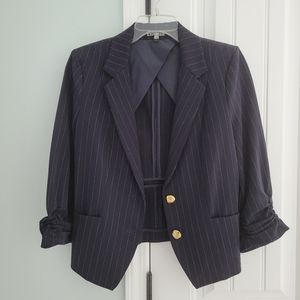 Navy Pinstripe Blazer